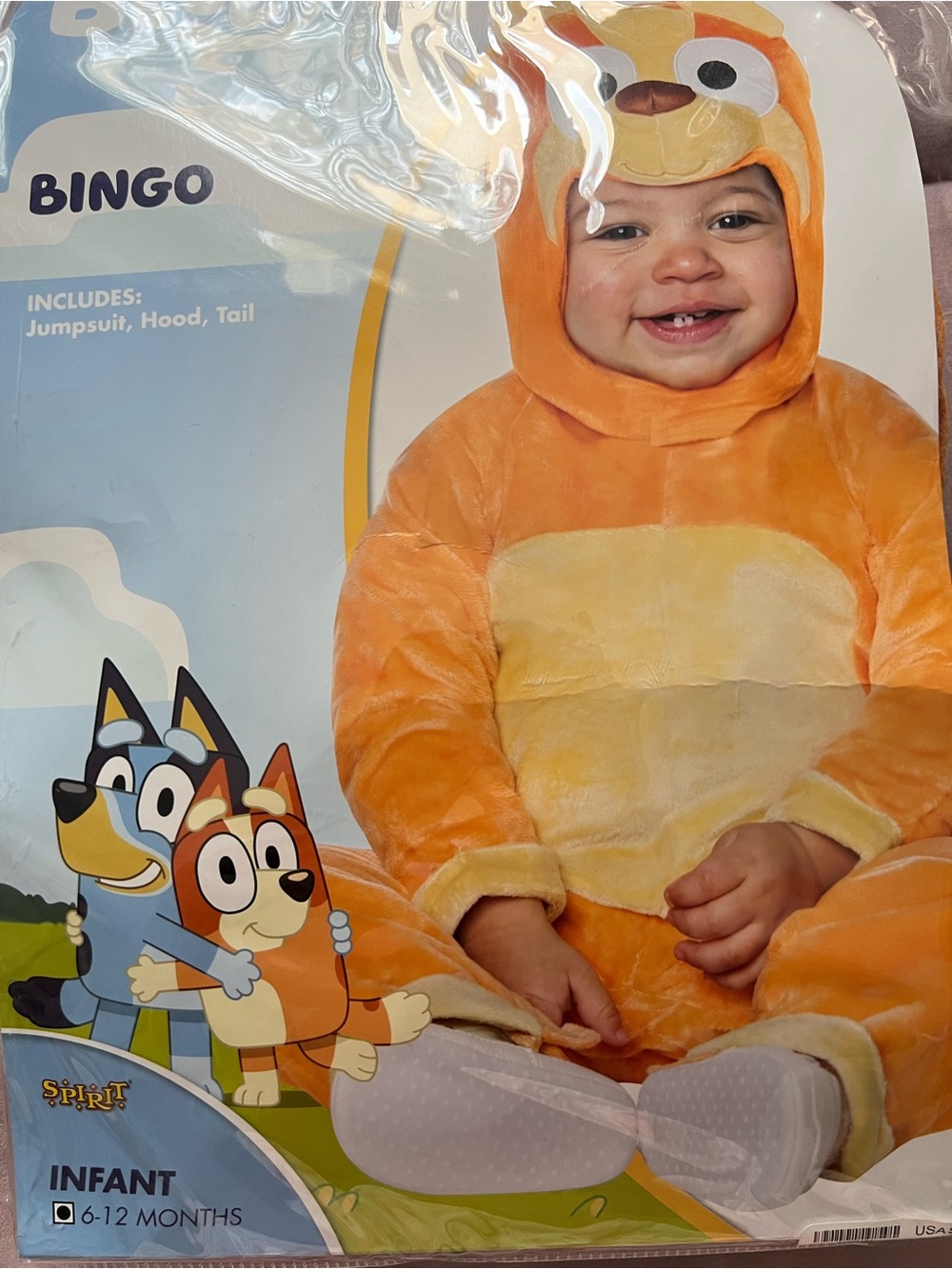 Spirit Orange and Cream Infant Plush Bingo Costume